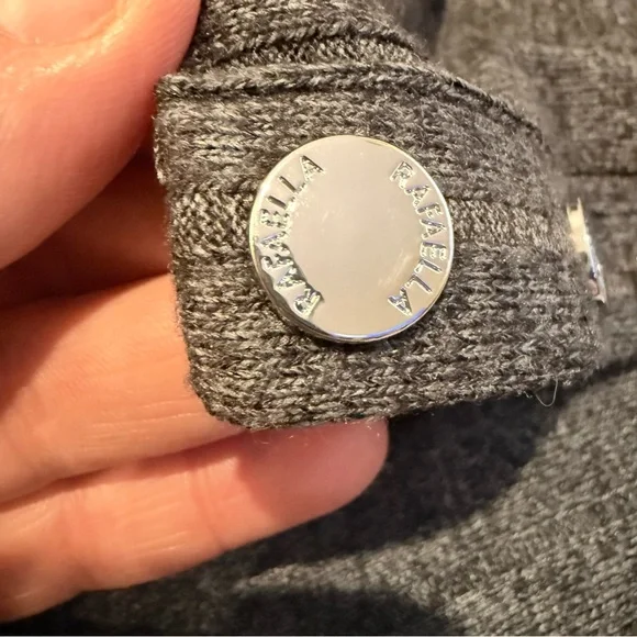 NWT- Rafaella Dark Heather Gray Cowl Neck Top Button Sweater Sz XL - Picture 9 of 12